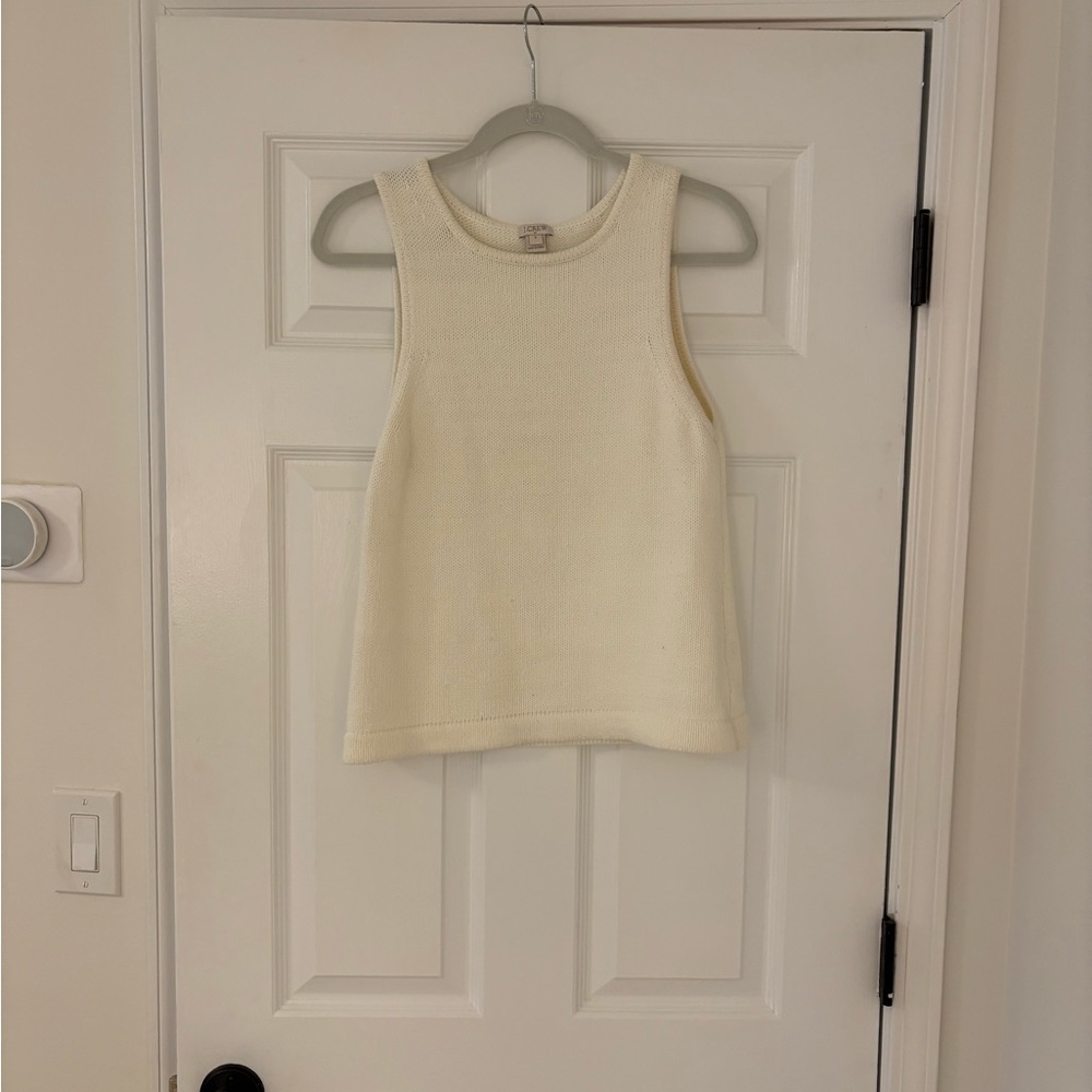 J. Crew Cream Sleeveless Knit Top
